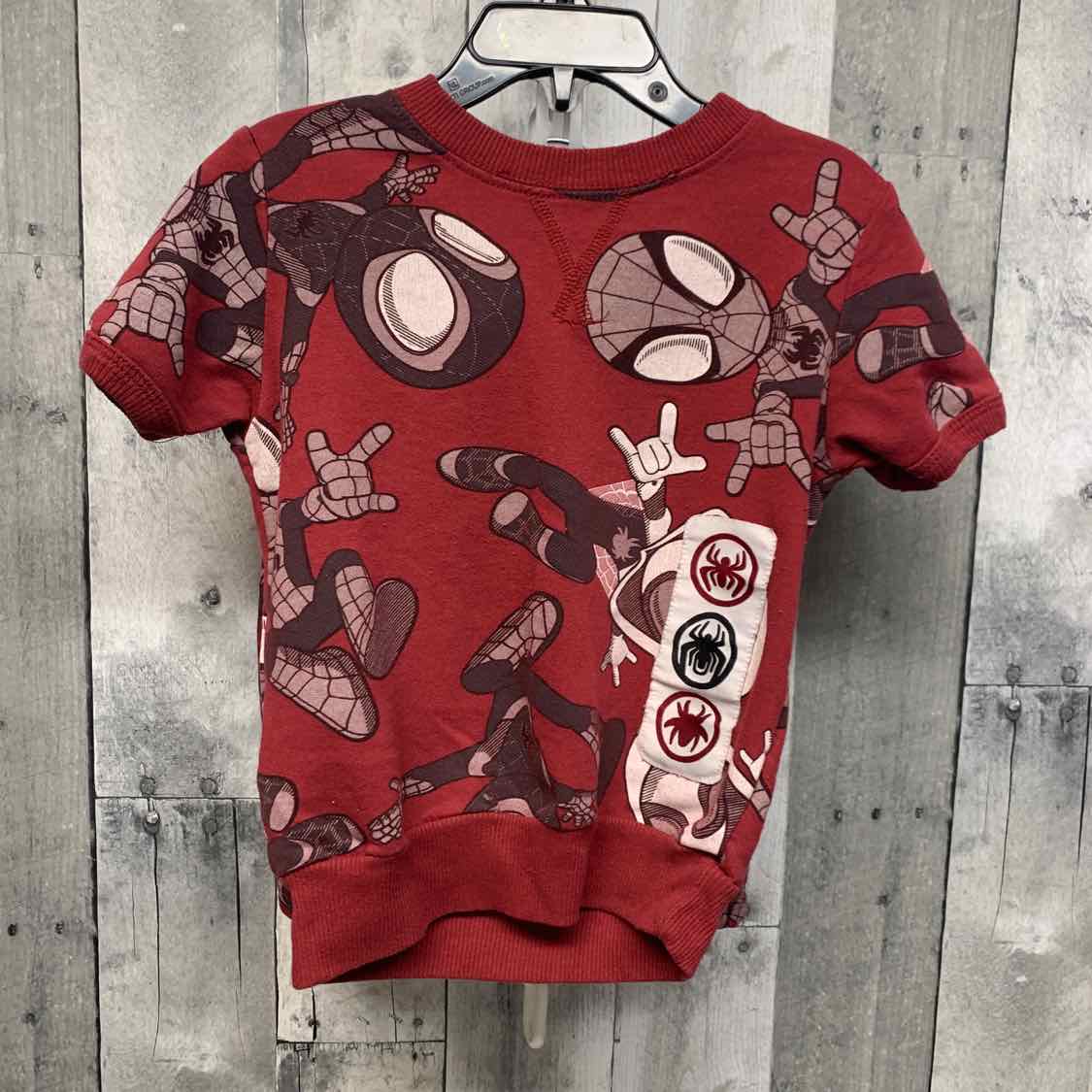 Size 3T Red Graphic Marvel Shirt/Shorts