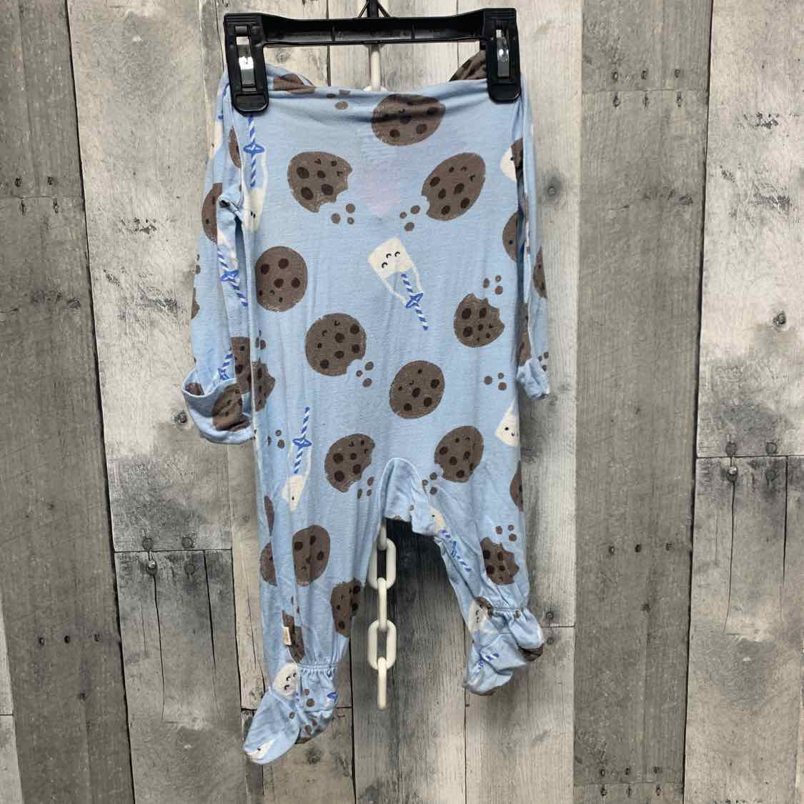 Size 3 Months Blue/Brown B Brand Footy PJs