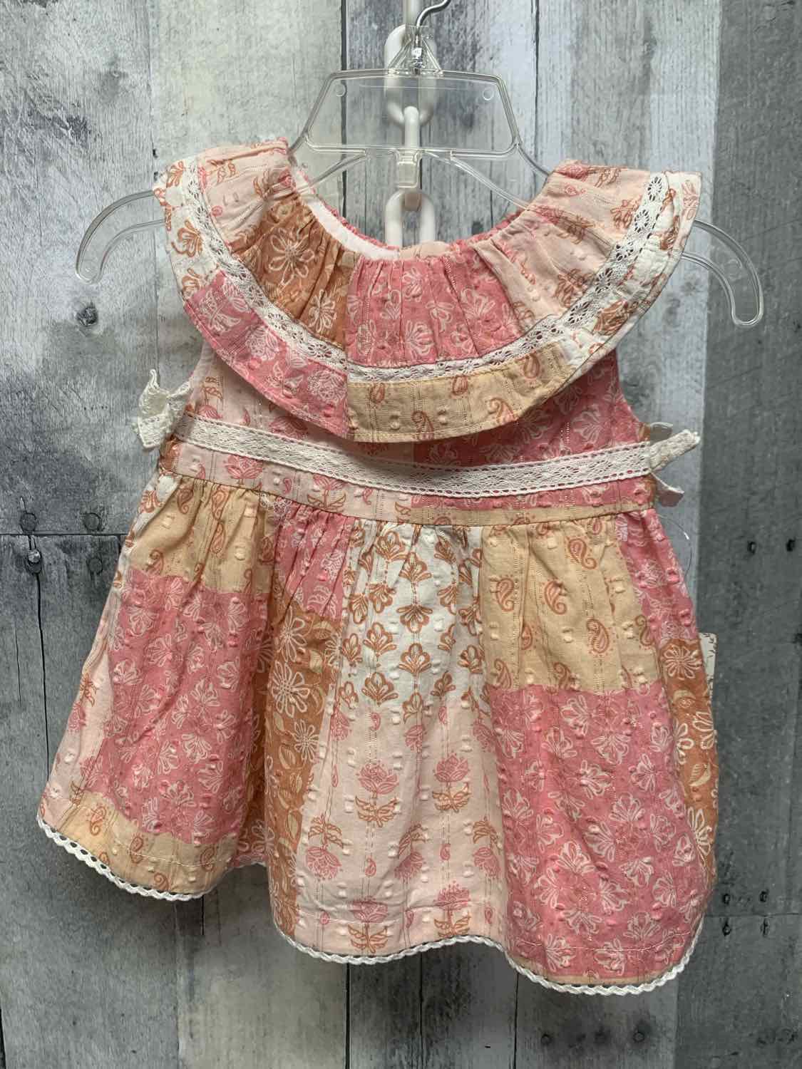 Size 6-9 Months Pink/Brown B Brand Dress