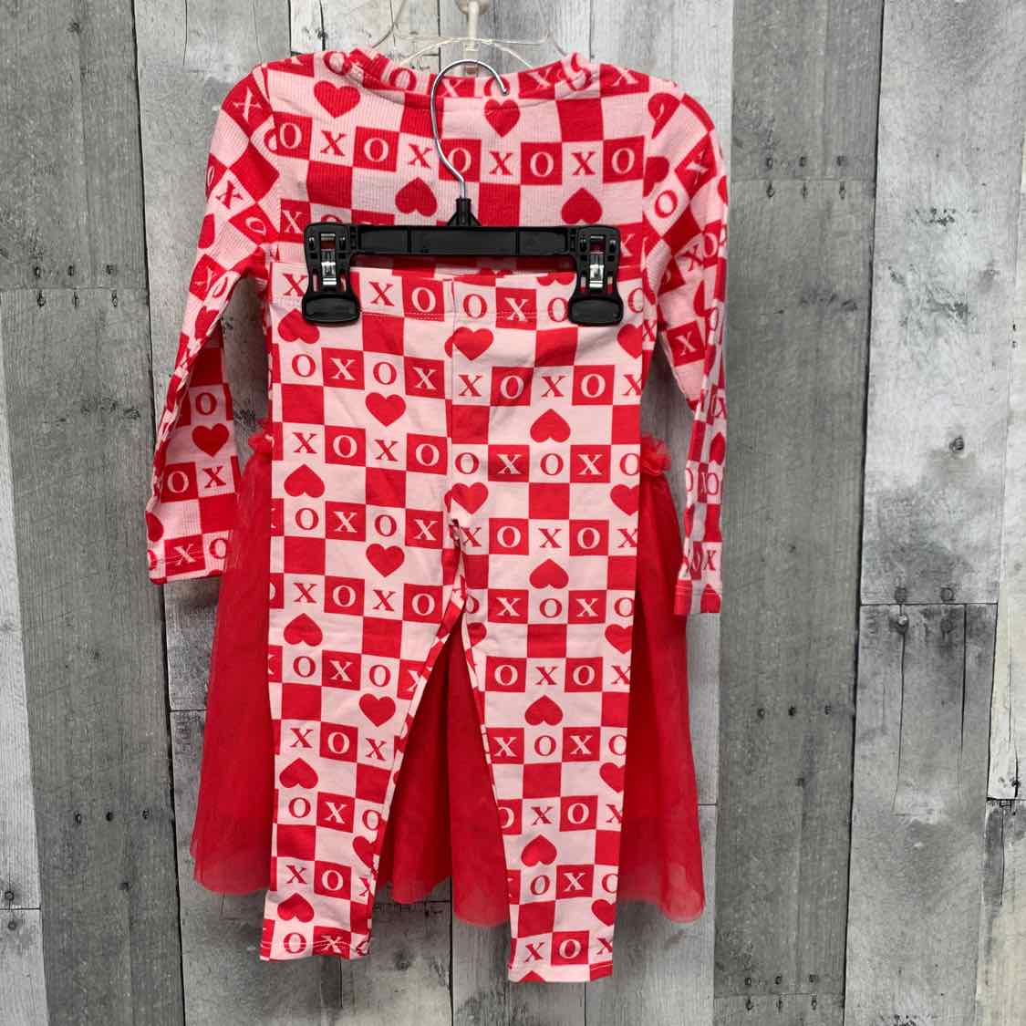 Size 3T Red/Pink B Brand 2pc Dress