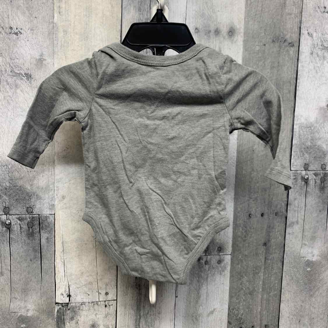 Size 3 Months Gray Graphic Sport Brand Bodysuit
