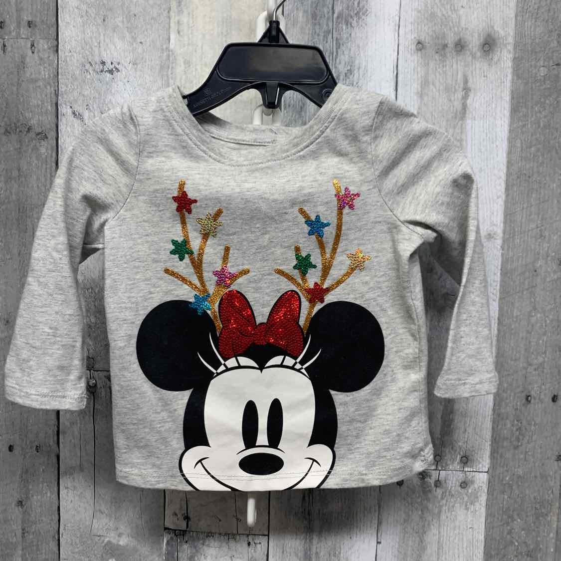 Size 12 Months Gray Graphic Jumping Beans Long Sleeve Shirt - OodlesCB