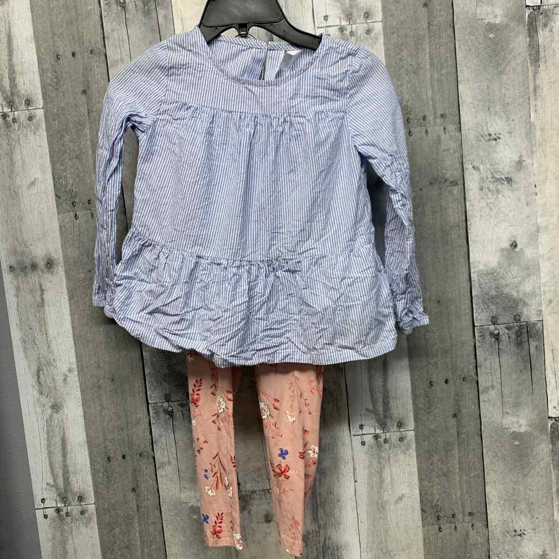 Size 5T Blue/Pink Carter's Shirt/Leggings