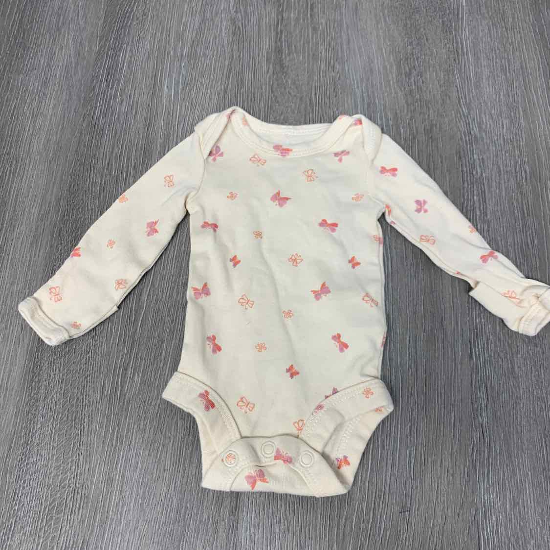 Size Preemie Tan/Pink Carter's Bodysuit