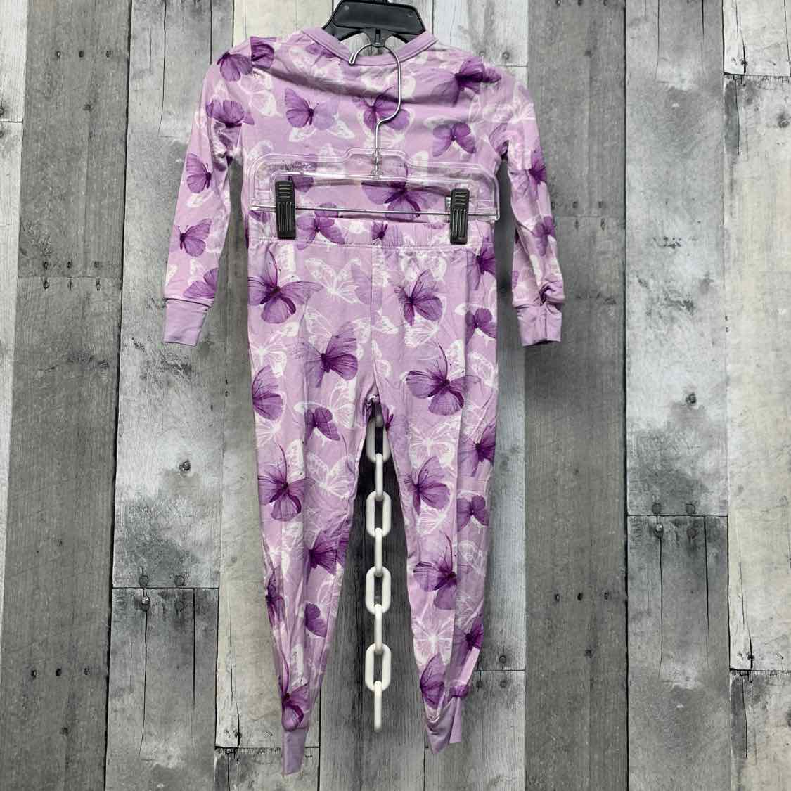 Size 2T Purple Print Bamboo 2pc PJs