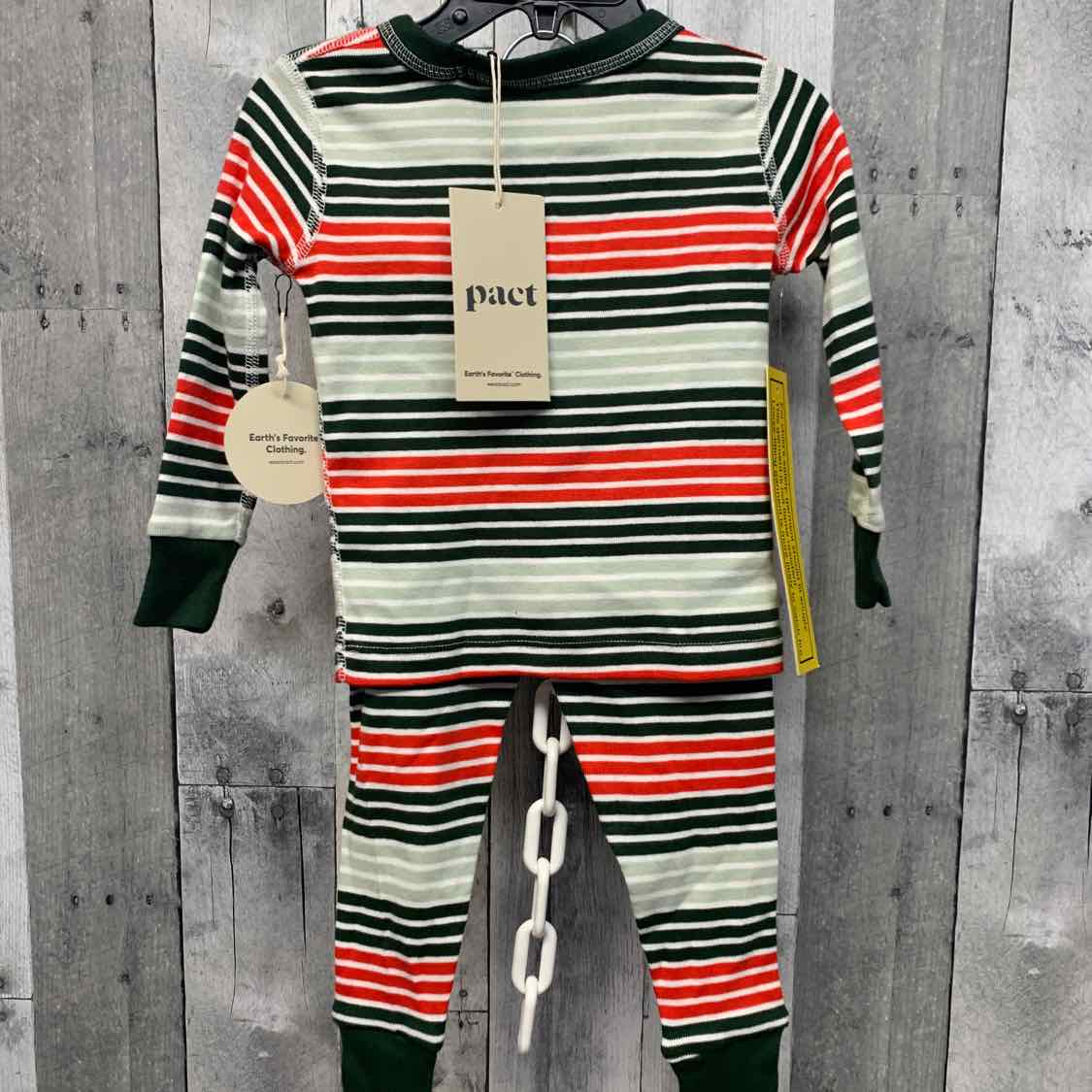 Size 18 Months Green/Red Name Brand 2pc PJs