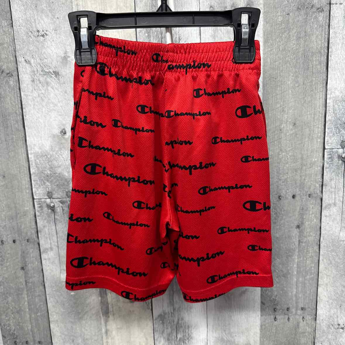 Size 7/8 Red Print Champion Shorts - Athletic