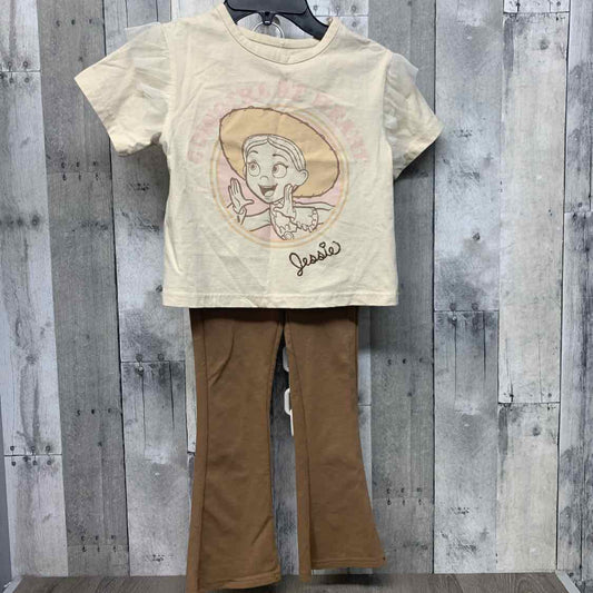 Size 6 Ivory/Brown Toy Story Shirt/Leggings