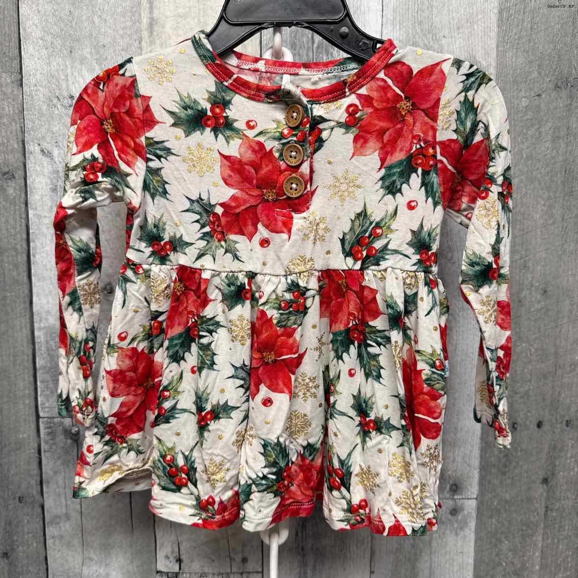 Size 18 Months White/Red Posh Peanut Long Sleeve Shirt