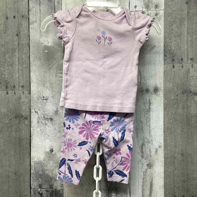 Size 3 Months Purple/Blue Carter's Shirt/Shorts - OodlesCB