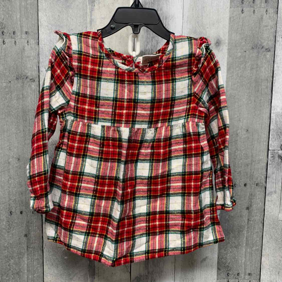 Size 3T Red Plaid Jumping Beans Long Sleeve Shirt