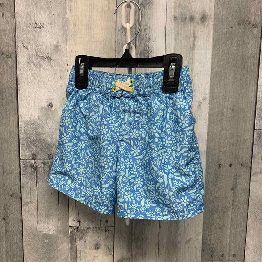 Size 3T Blue Print Cat & Jack Swim Trunks
