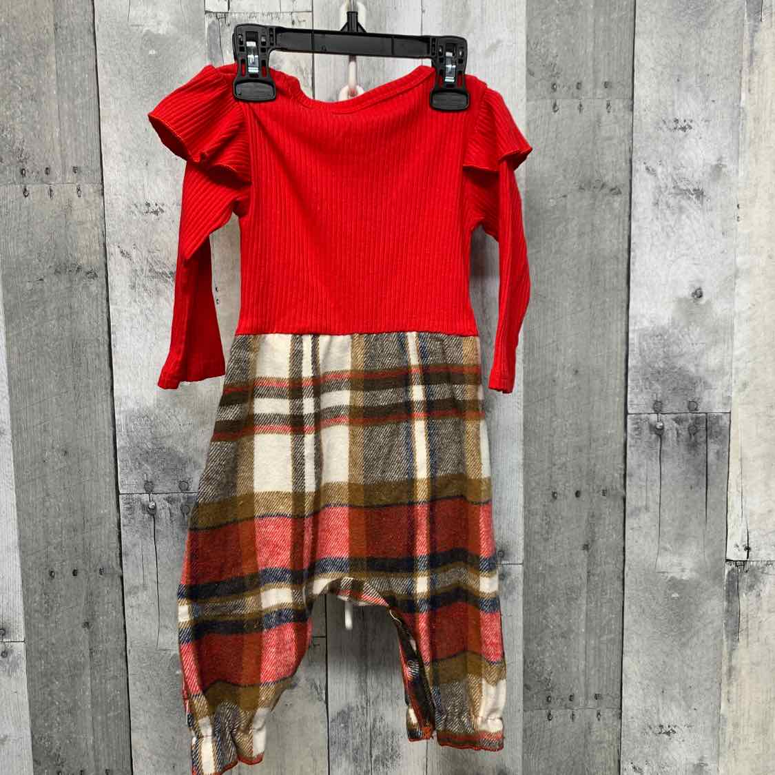 Size 6-9 Months Red/Green B Brand Romper