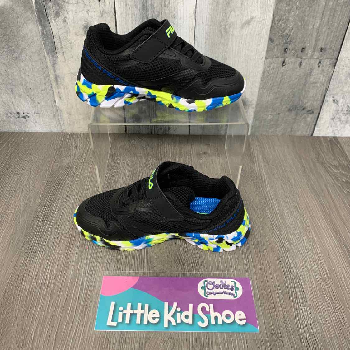 Size 11 Black/Blue Fila Sneakers