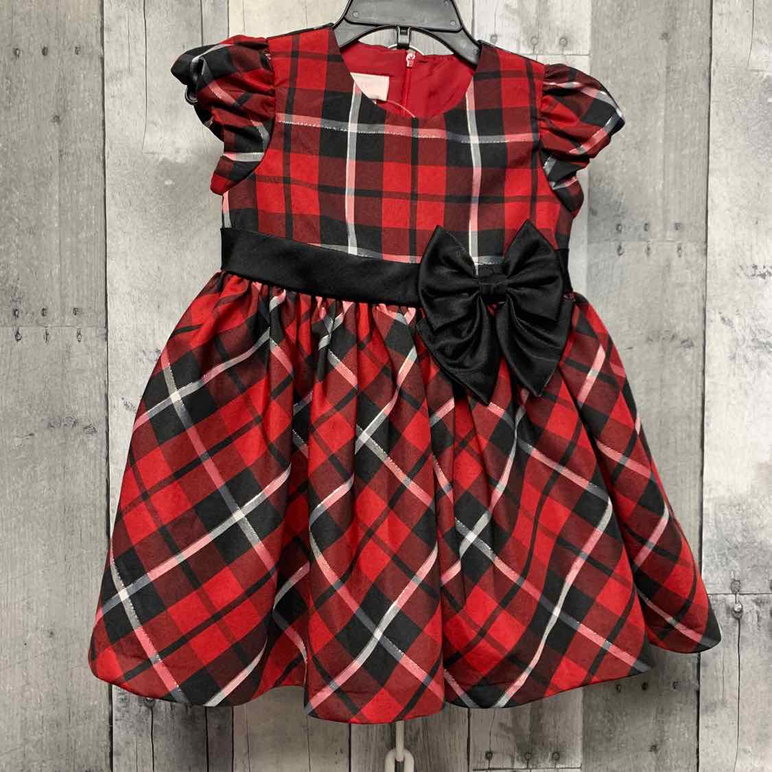 Size 18 Months Red/Black Bonnie Jean/Baby 2pc Dress