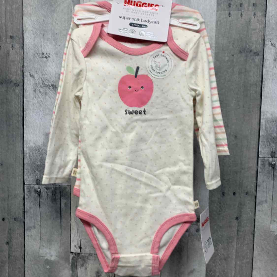 Size 9 Months Pink/White B Brand Bodysuit