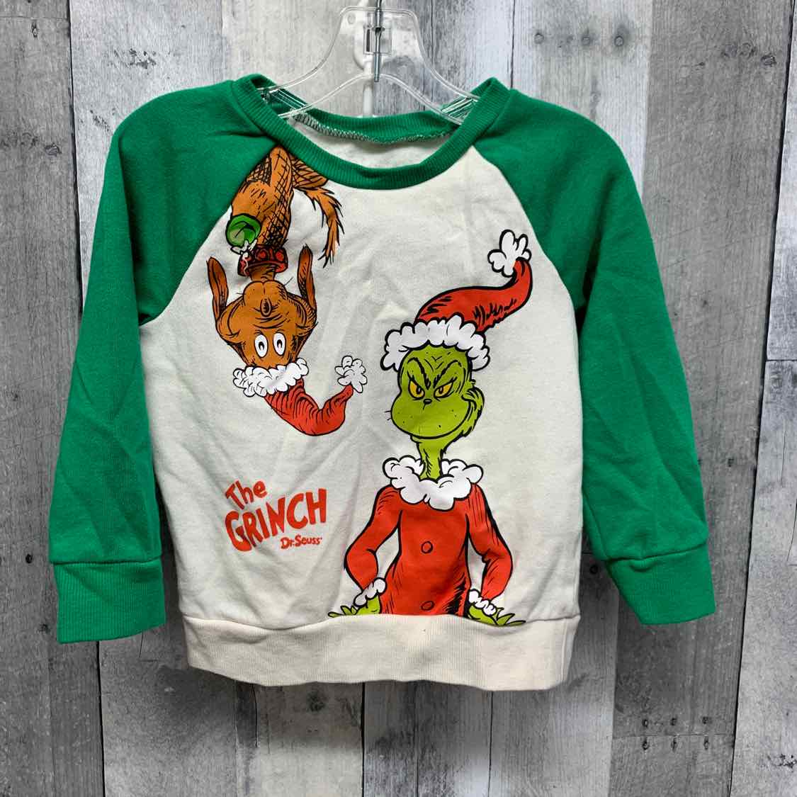 Size 3T Tan/Green Dr Seuss Sweat Shirt