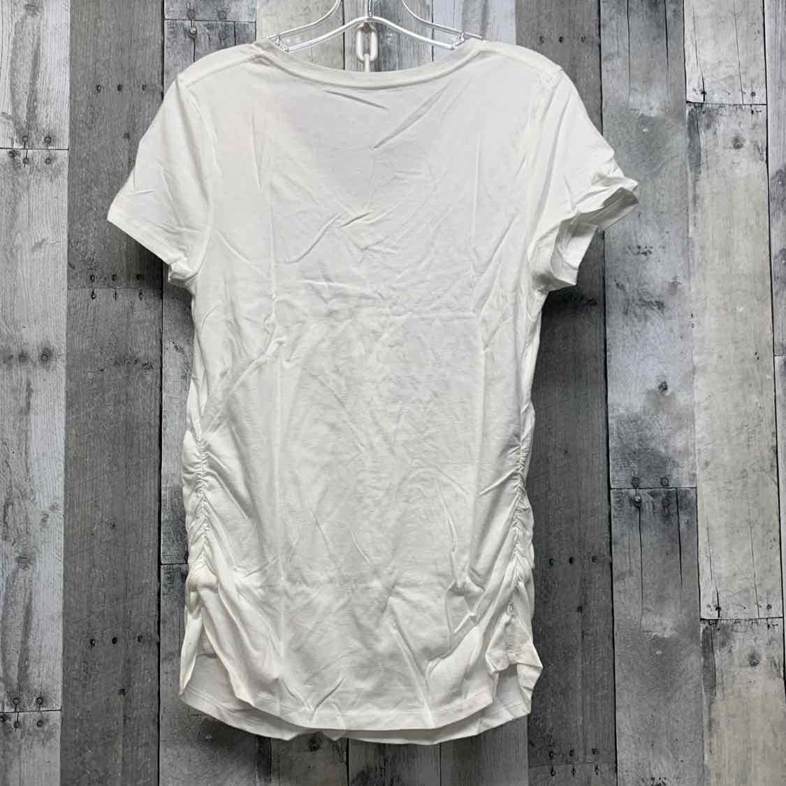 Size M White Isabel Maternity T Shirt