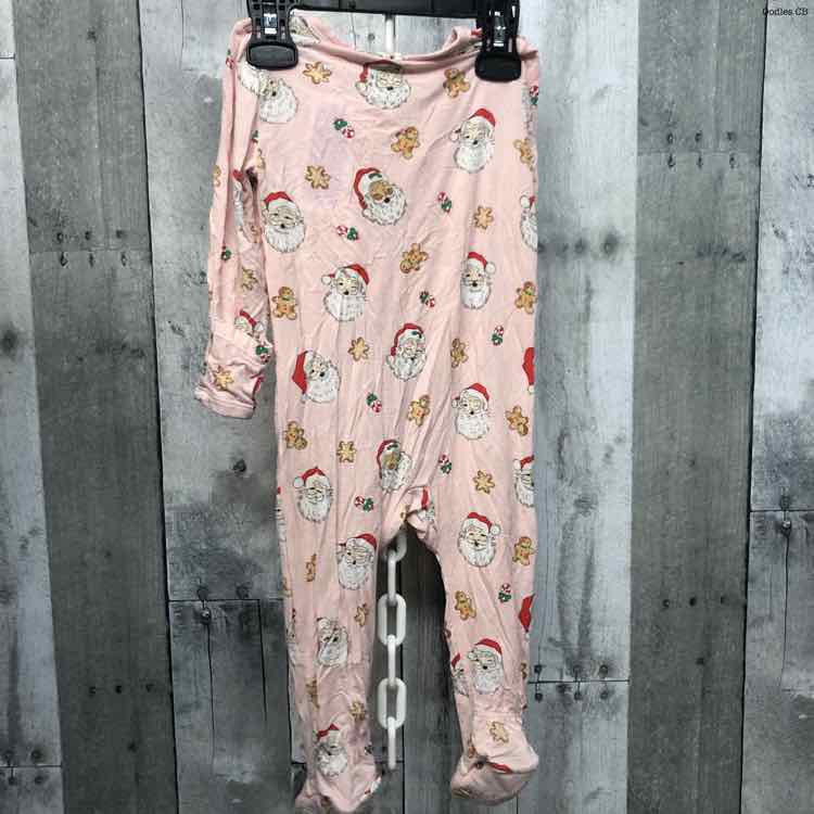 Size 6-9 Months Pink Print Bamboo Footy PJs