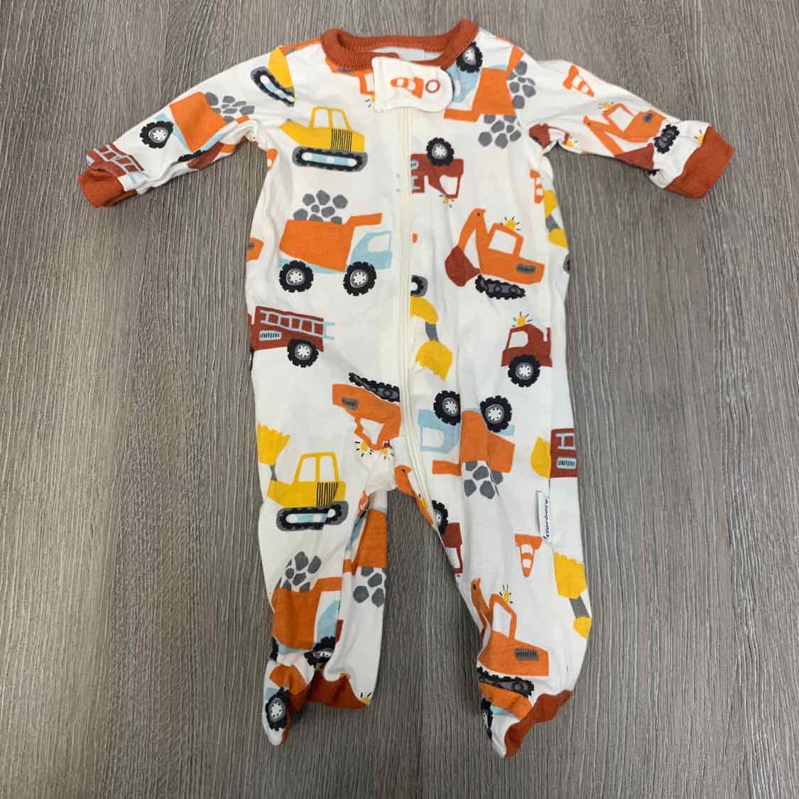 Size Preemie White/Yellow Gerber Footy PJs