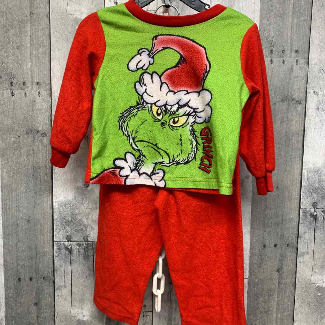 Size 2T Green/Red Dr Seuss 2pc PJs