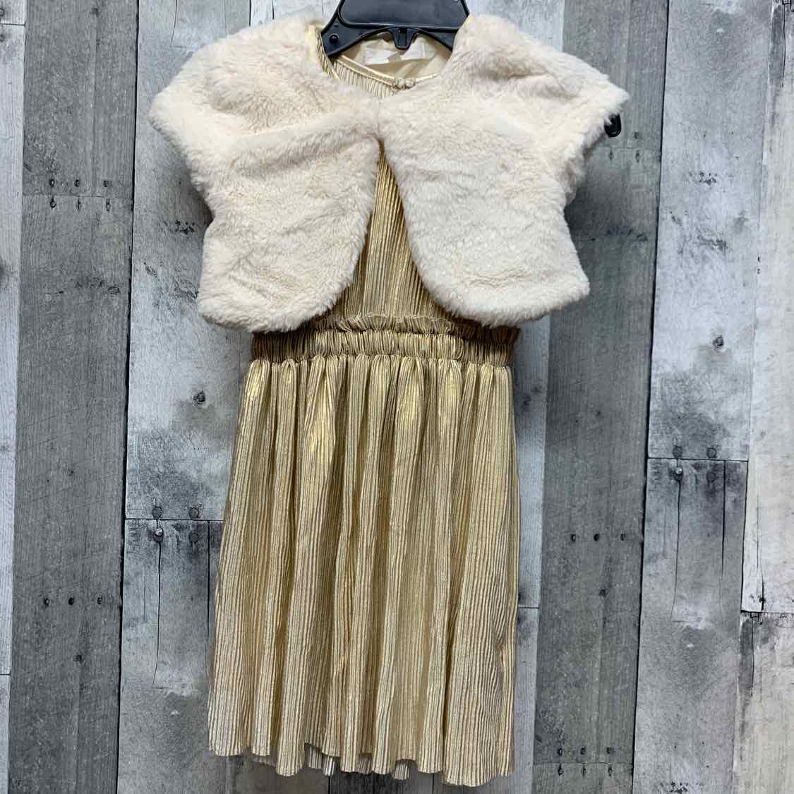 Size 5 Gold/White Nannette 2pc Dress