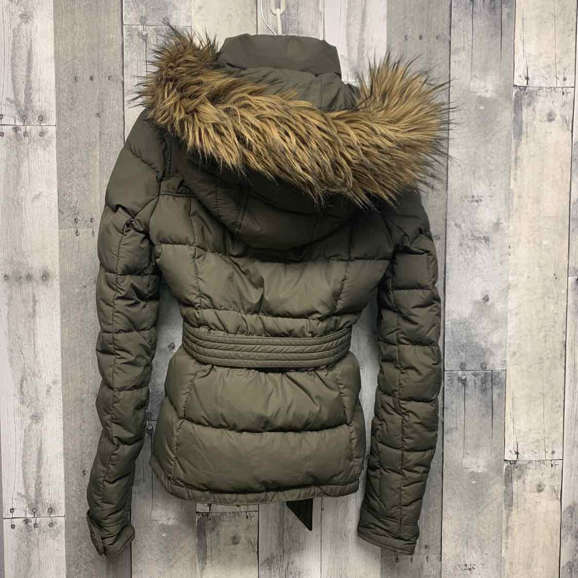 Size Medium Green/Brown Abercrombie Snow Jacket