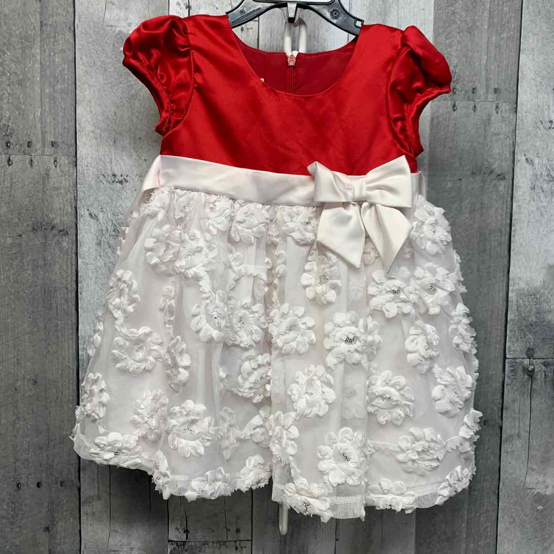 Size 18 Months Red/White Bonnie Jean/Baby Dress - Party