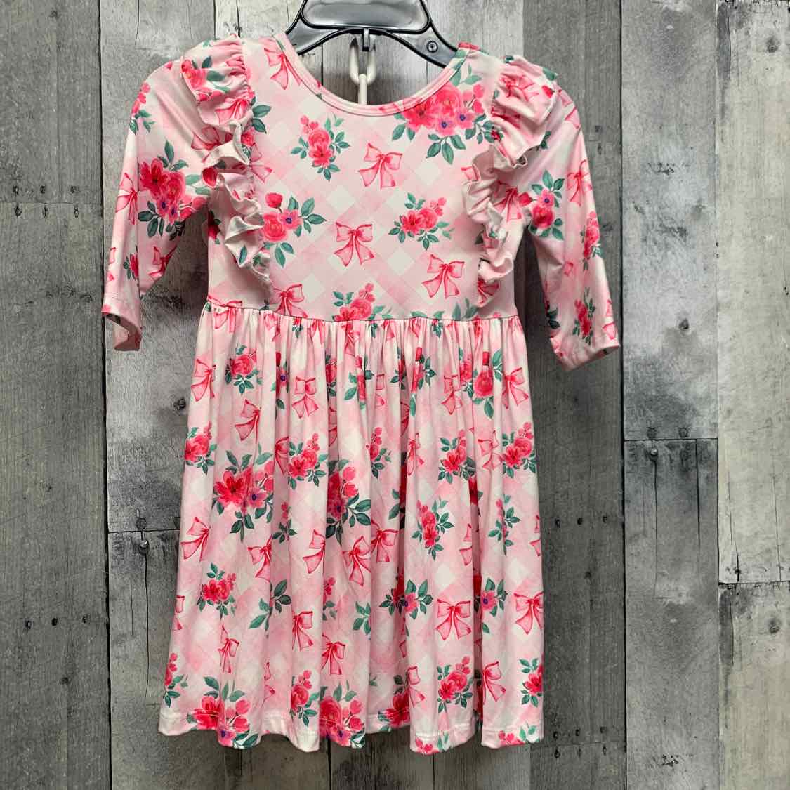 Size 4 Pink/White B Brand Dress