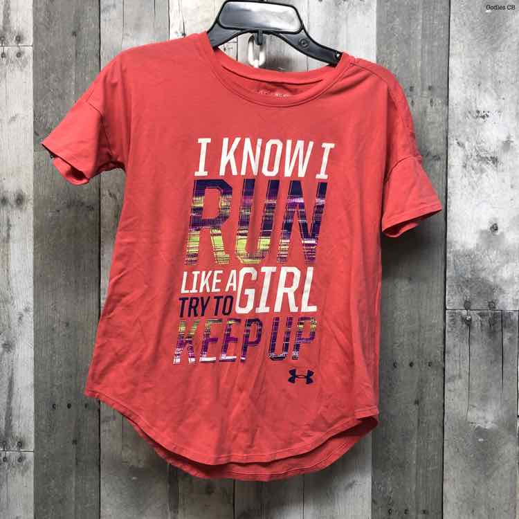 Size Medium Pink Graphic Sport Brand Short Sleeve Shirt
