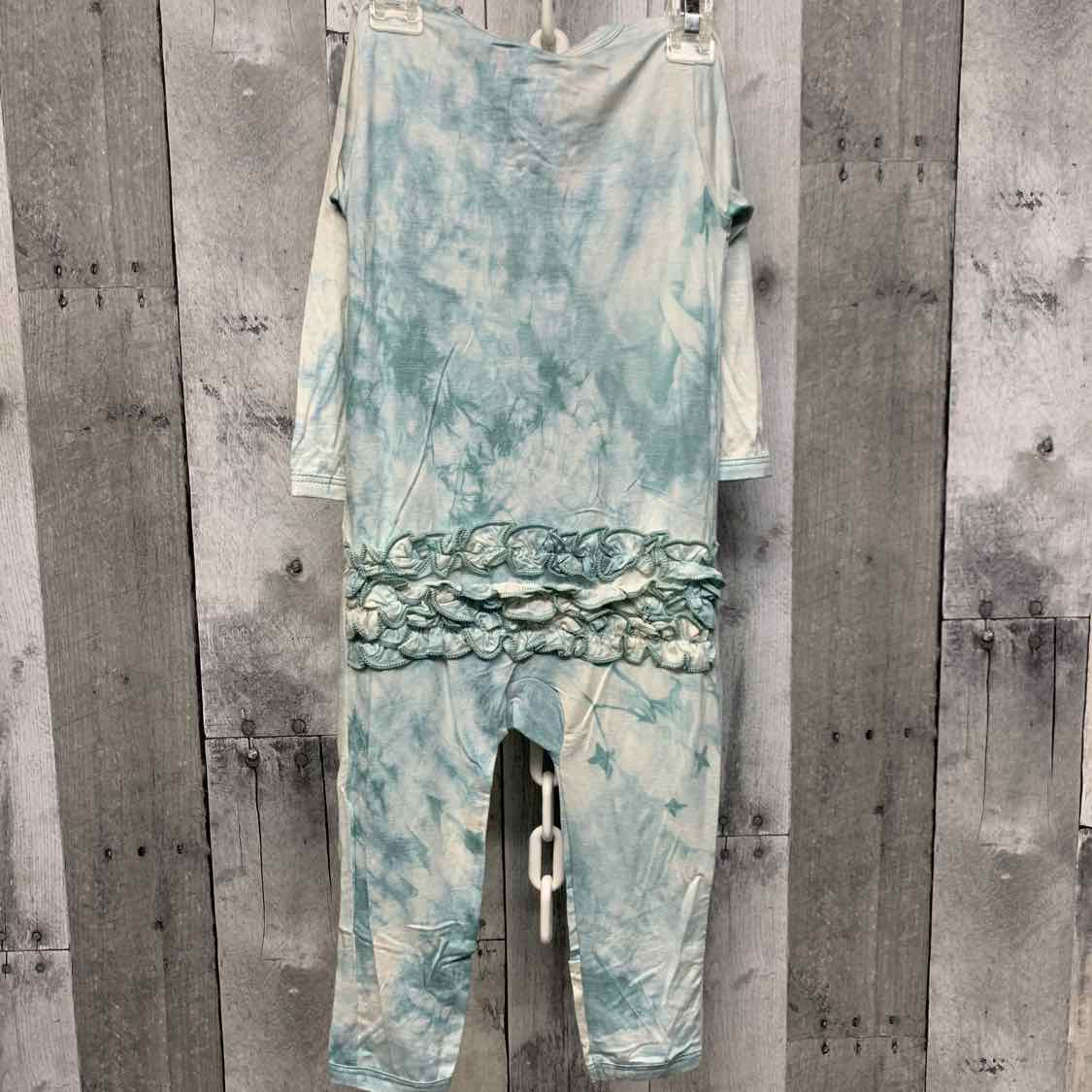 Size 12-18 Months Teal Print Little Buggins Romper
