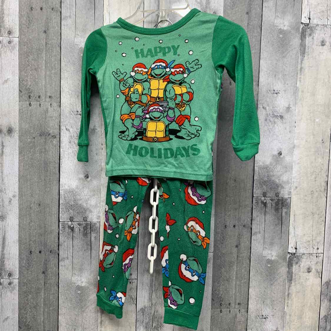 Size 6 Green Graphic TMNT 2pc PJs