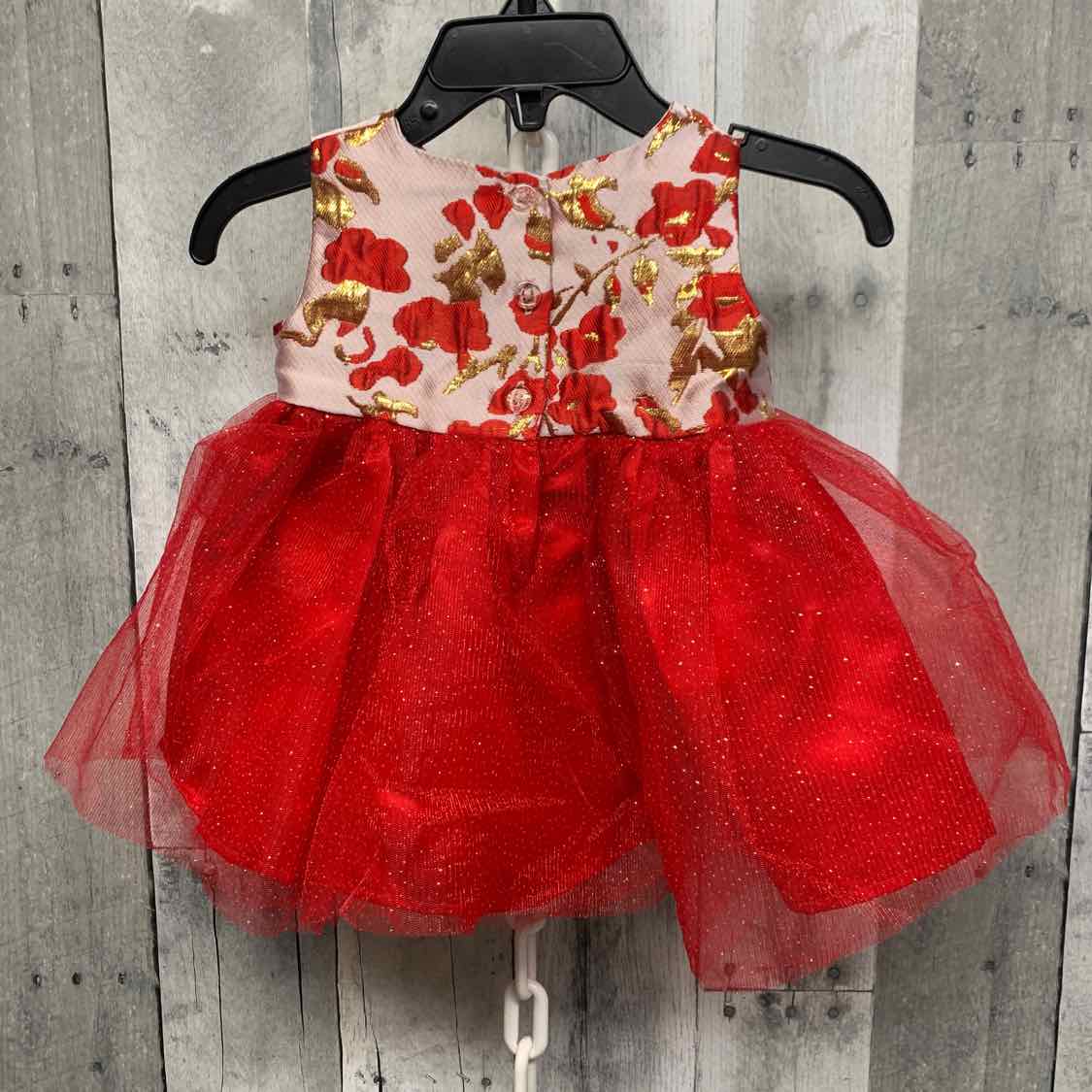 Size 6 Months Red/Gold Blueberi Boulevard Dress - Party