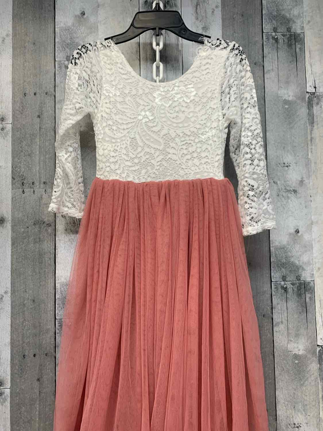 Size 9/10 Pink/White Boutique Brand Dress - Party