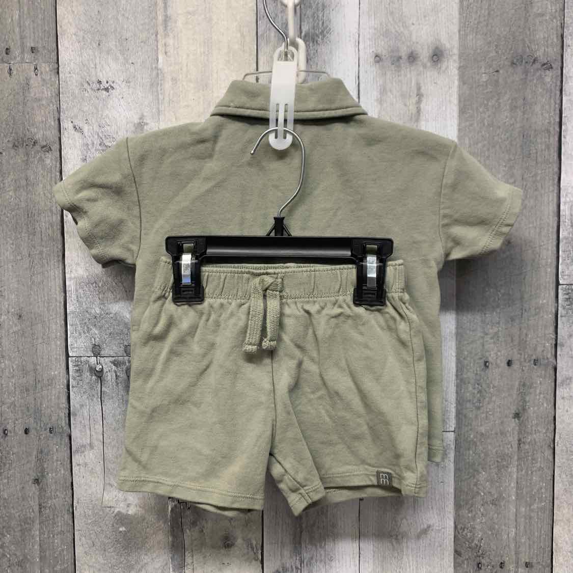 Size 12 Months Green Modern Moments by Gerber Shirt/Shorts
