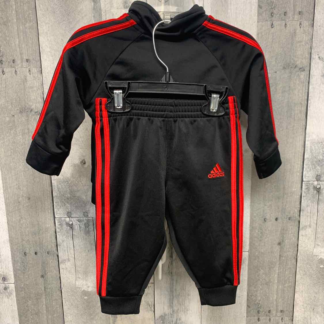 Size 6 Months Black/Red Sport Brand Jacket/Pants