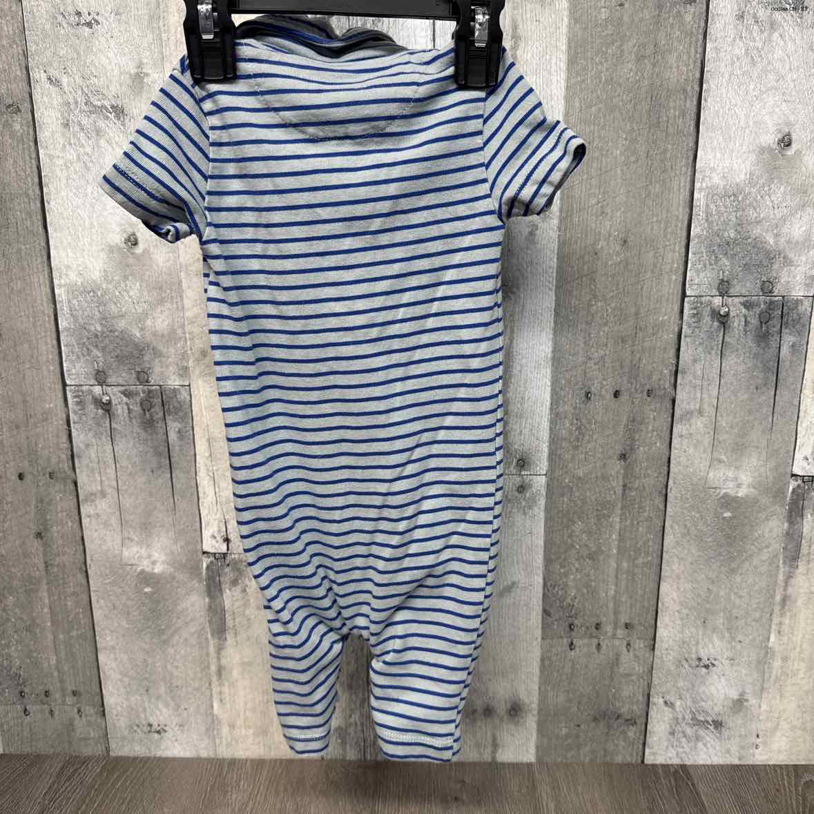 Size 12 Months Blue Striped Name Brand Romper