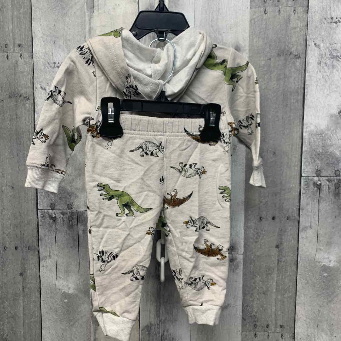 Size 9 Months Gray Print Carter's Jacket/Pants
