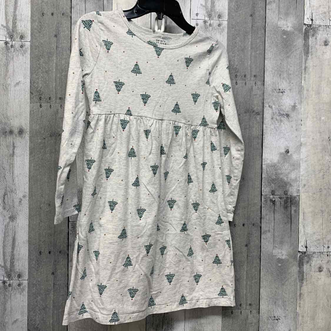 Size 12 Gray/Green Carter's LS Dress