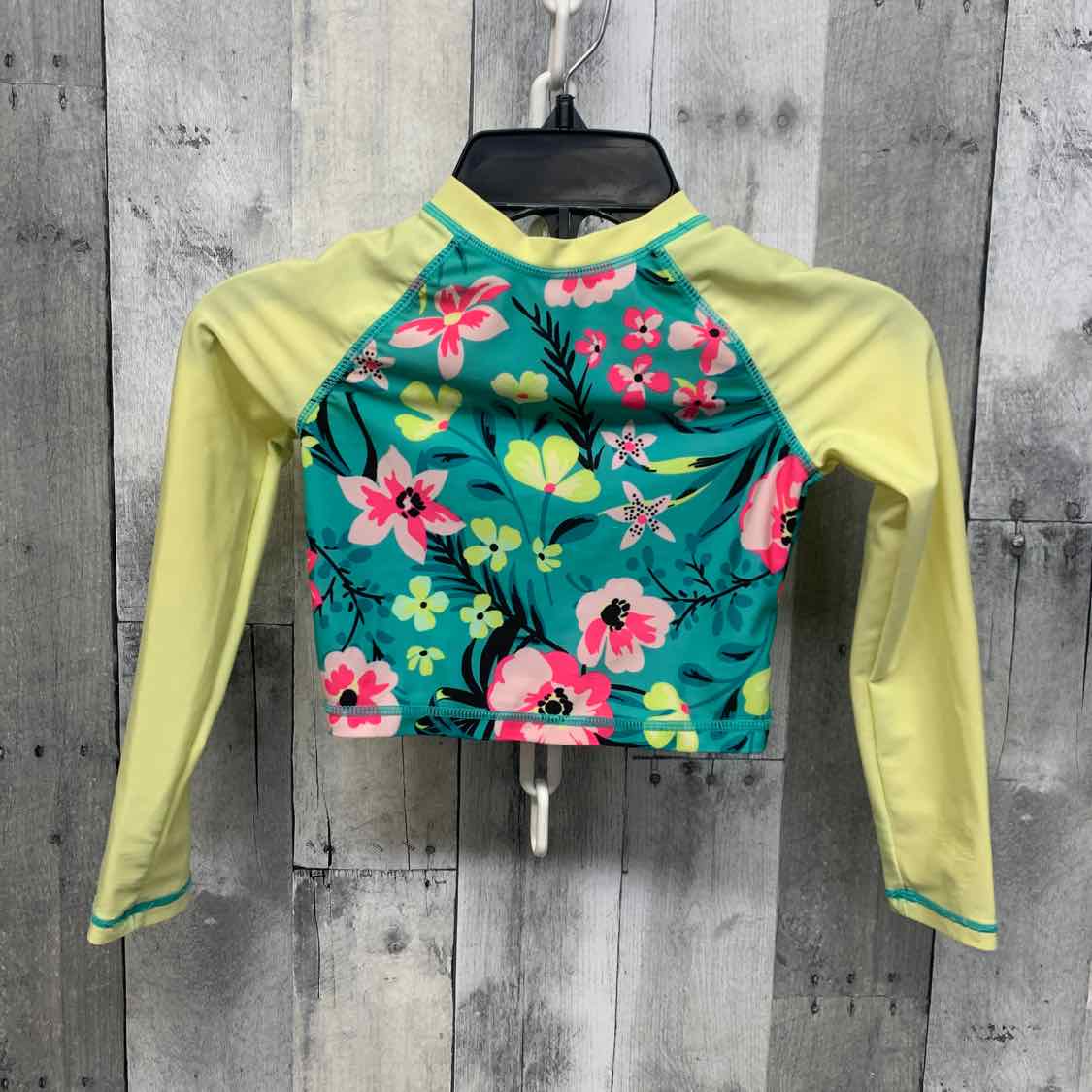 Size 5 Yellow/Blue Tommy Bahama Swim Top