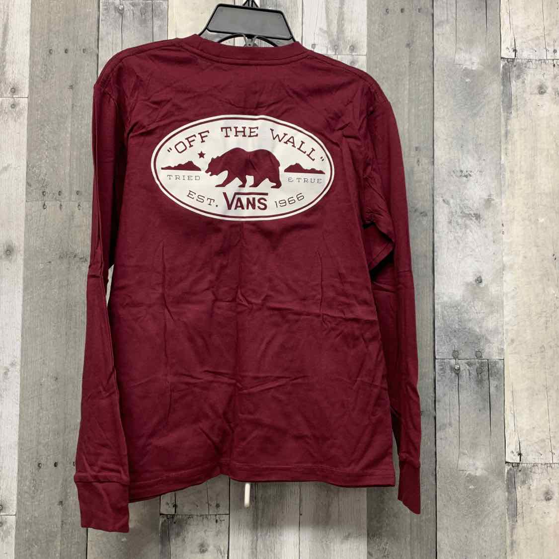 Size 8/10 Burgundy Vans Long Sleeve Shirt