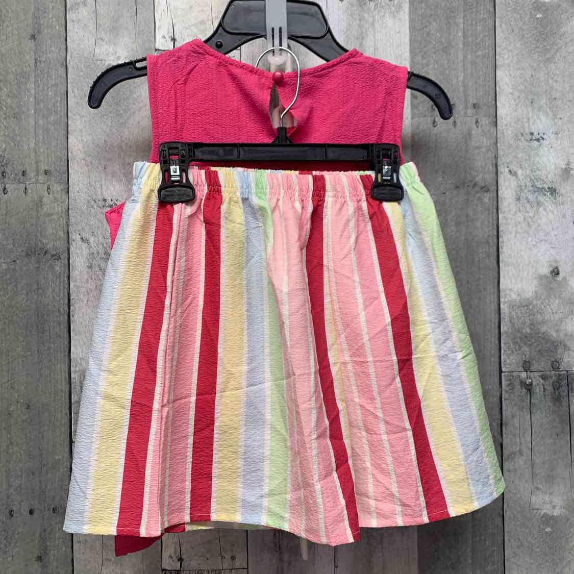 Size 12 Pink Striped B Brand Shirt/Shorts