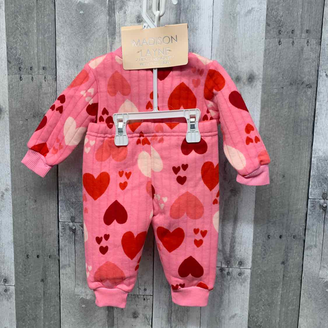 Size 6-9 Months Pink Print B Brand Sweats - 2pc