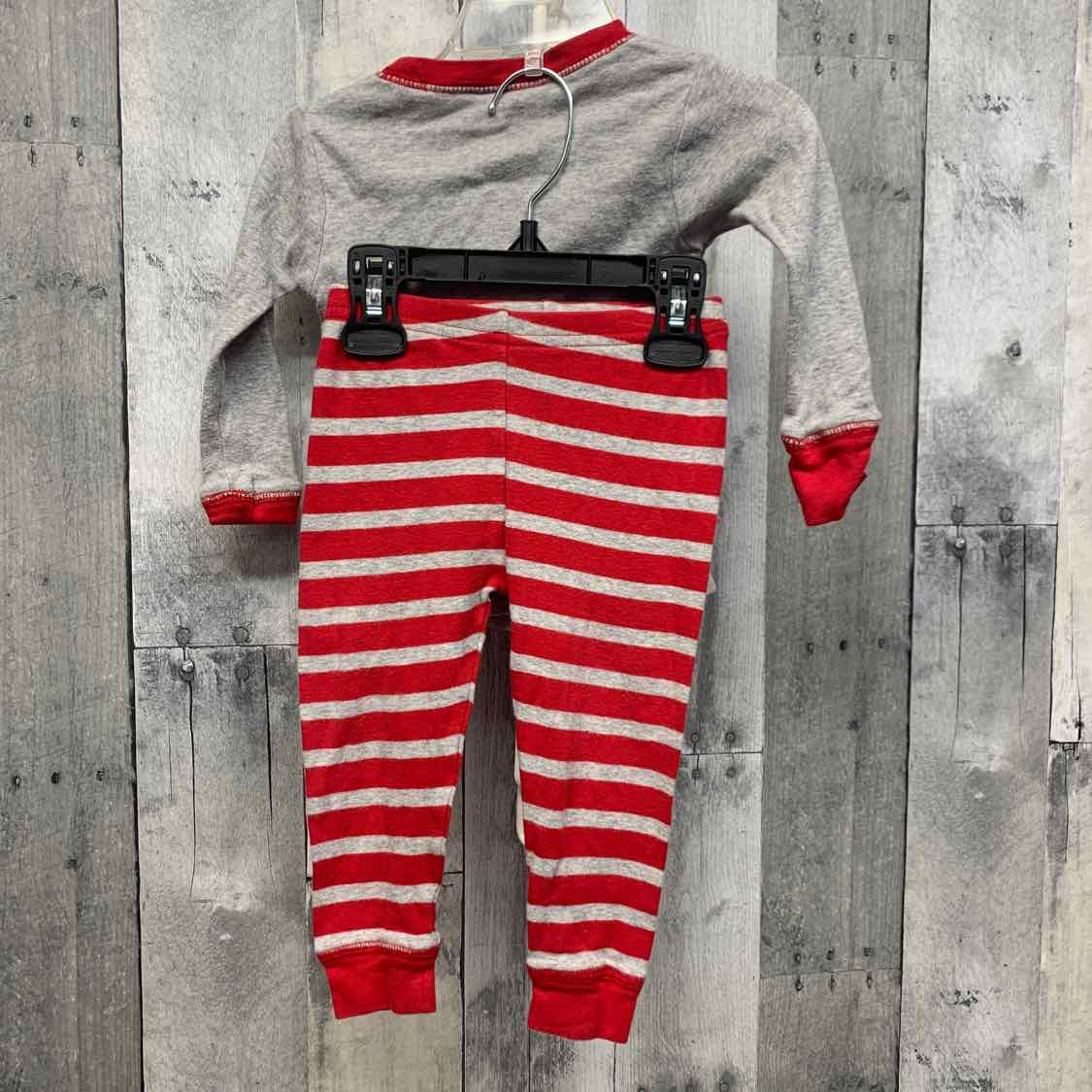 Size 18 Months Gray/Red Just One You 2pc PJs