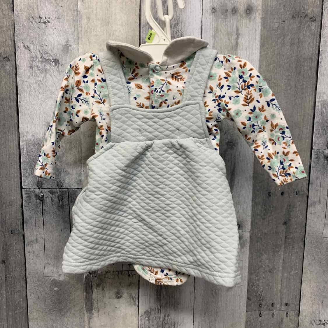 Size 0-3 Months Blue Floral Print B Brand Shirt/Jumper