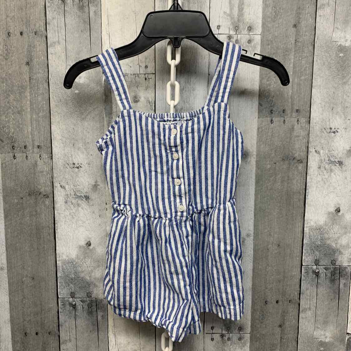 Size 6/7 Blue/White Old Navy Romper