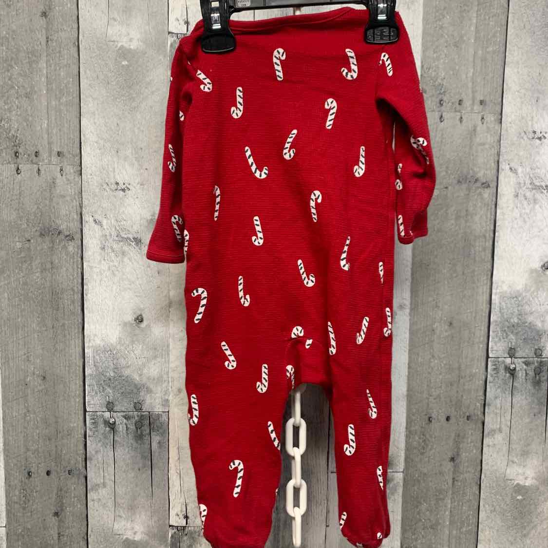 Size 9 Months Red Print Just One You Footy PJs