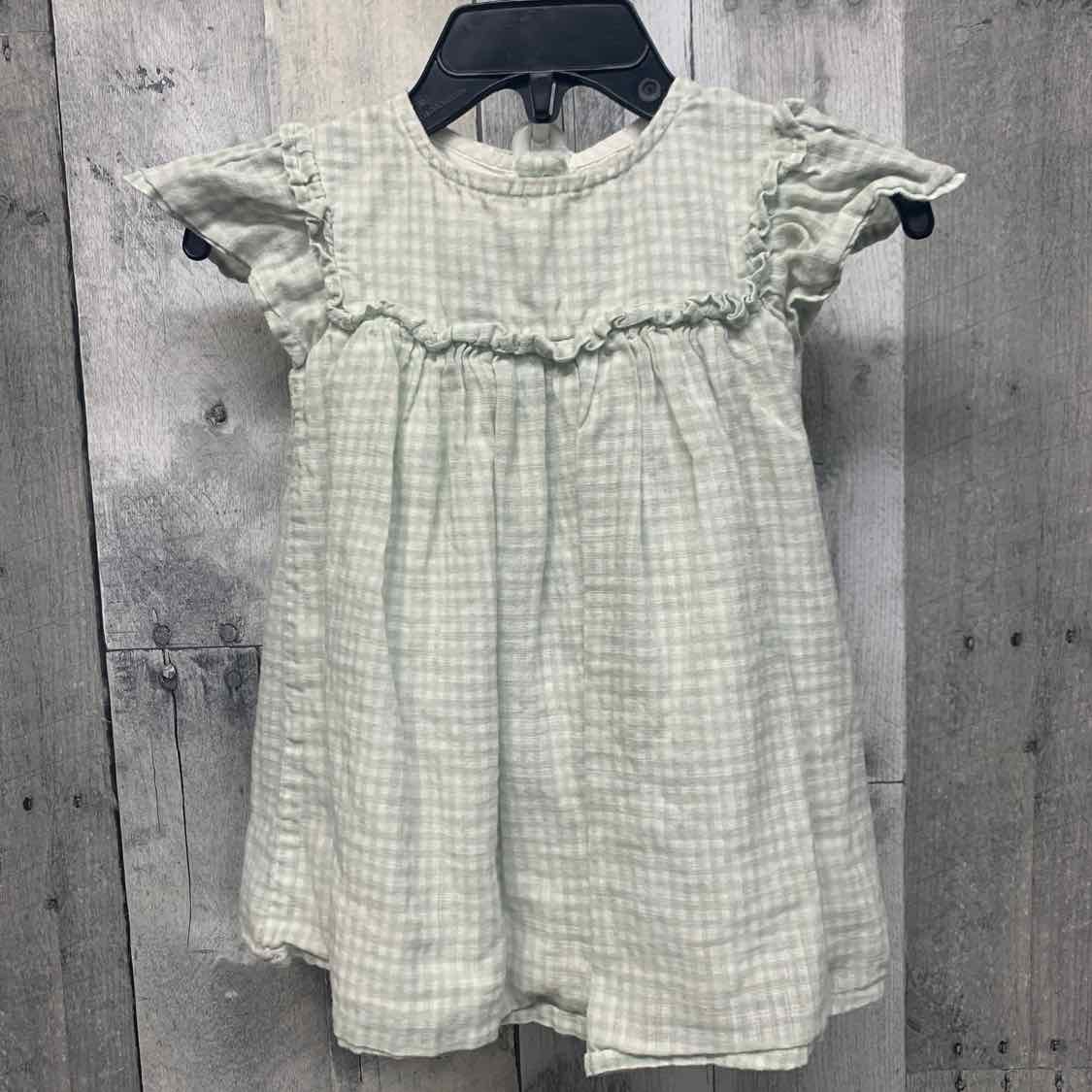 Size 9-12 Months Green/White B Brand Dress