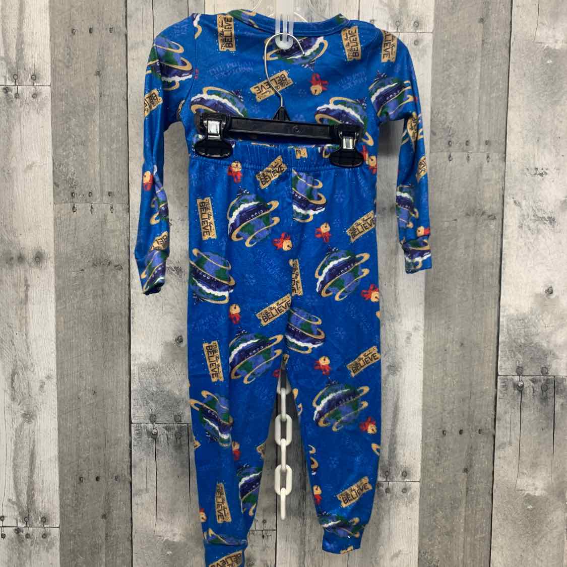 Size 3T Blue Print Holiday Brands 2pc PJs