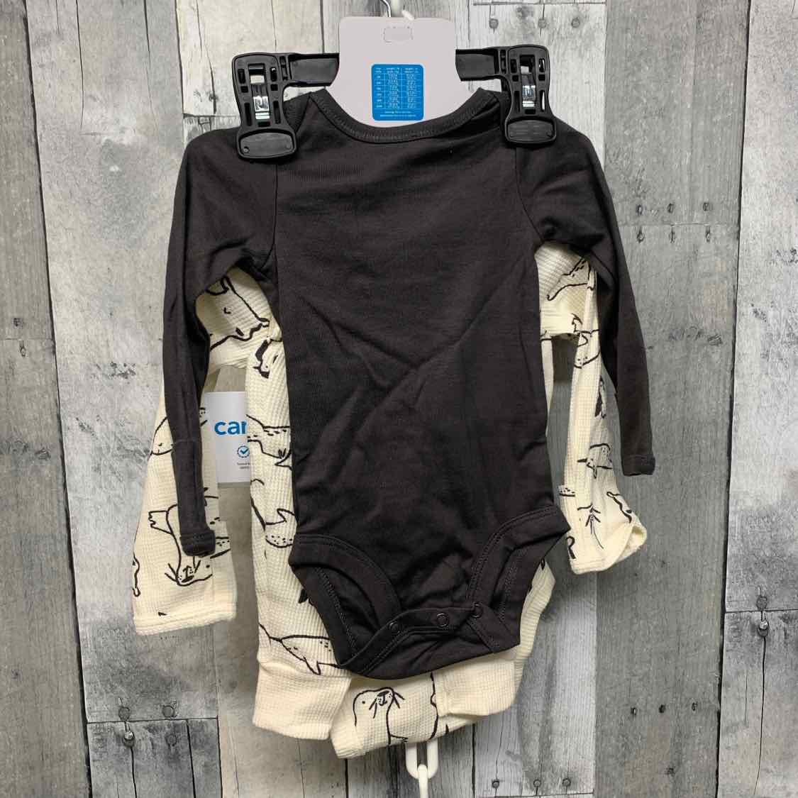 Size 3 Months White/Gray Carter's Shirt/Pants